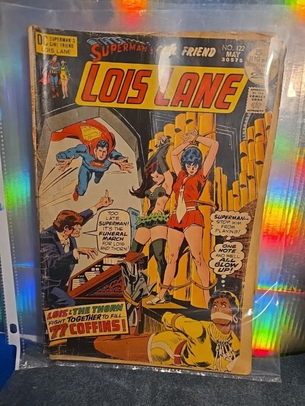 072926 SUPERMAN'S GIRLFRIEND LOIS LANE #122 (1972) BONDAGE COVER DC NWMOCA black
